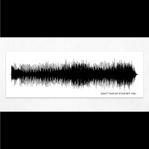 Spectrum colored waveform soundwave wall art Can’t Take My Eyes Off Of You